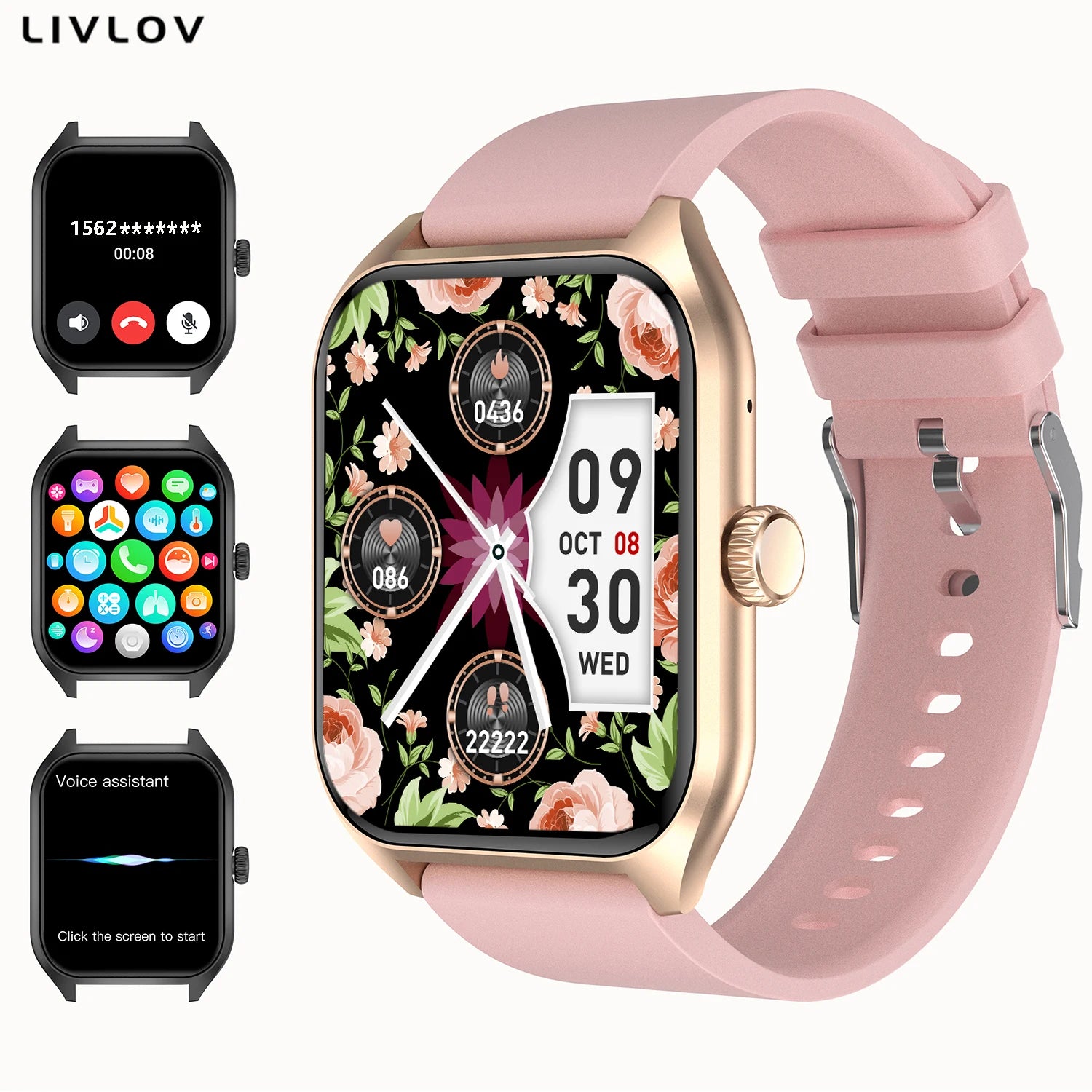 AI Voice Assistant Smartwatch 1.96" HD Screen